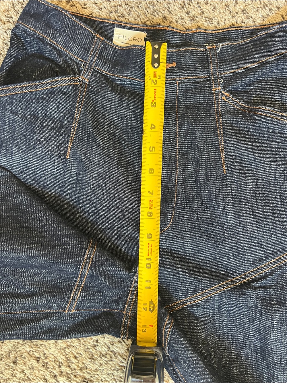 VGUC Pilcro Anthropologie Seamed Flounce High Rise Wide Leg Jeans. Size 30 - Picture 11 of 13